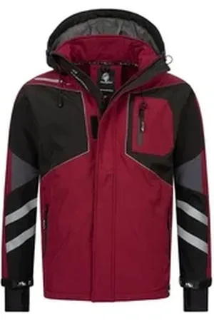 rock creek Softshelljacke Herren Softshelljacke Wanderjacke H-287 auch in Großen Größen erhältlich, mit Kapuze, mit Stehkragen rot 5XL