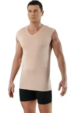 ALBERT KREUZ Achselhemd V-Neck light atmungsaktiv ohne Arm (kein Set, 1-St., kein Set) beige XL