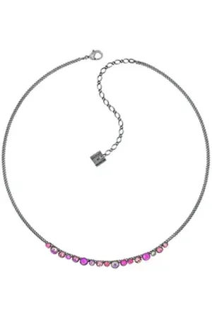 Konplott Collier Kette Collier Water Cascade Glam Pink antik Silber