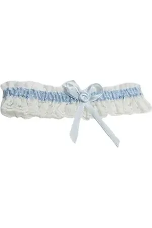 Miss Perfect Strumpfband, Wow 2 Go Strumpfband mit Schleife blau 3 cm Breite