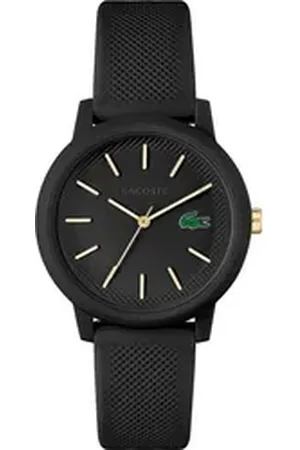 Lacoste Quarzuhr 12.12 LADIES 2001212, Armbanduhr, Damenuhr, Mineralglas, analog, Silikonarmband schwarz