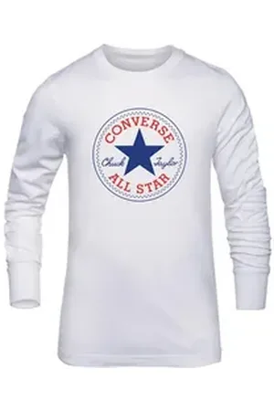 Converse Langarmshirt CNVB CHUCK PATCH LS TEE (1-tlg) für Kinder weiß 146/152 (158)
