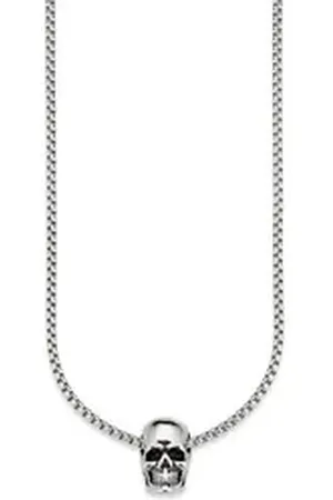 Bruno Banani Kette mit Anhänger Schmuck Geschenk Halskette Scull Totenkopf, Venezianerkette silberfarben