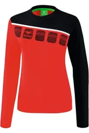 Erima Longsleeve Damen 5-C Longsleeve rot|schwarz 38