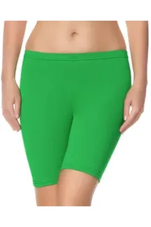 Ladeheid Leggings Damen Shorts Radlerhose Unterhose Hotpants kurze Hose Boxer LAMA04 (1-tlg) elastischer Bund grün XXL-3XL