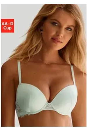 Lascana Push-up-BH Alana aus edler Qualität mit hohem Seidenanteil und floraler Spitze, Dessous grün 80