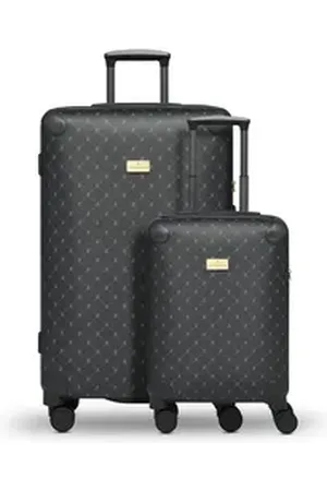 Lazarotti Trolleyset Palermo, 4 Rollen, (2-teilig, 2 tlg), Polypropylen, PVC schwarz
