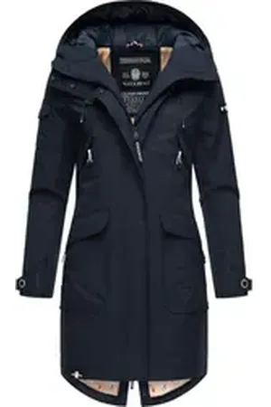 Navahoo Outdoorjacke Pfefferschote moderne Damen Übergangsjacke mit Kapuze blau XS (34)