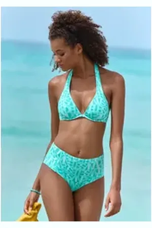 ELBSAND Bikini-Hose Letra mit tollem Wording grün 42