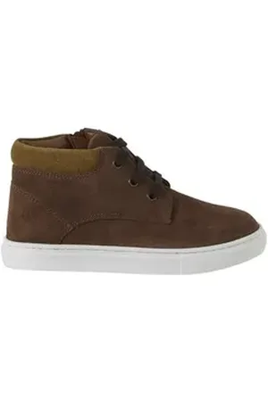 Vertbaudet Jungen High-Sneakers aus Leder mit Schnürung Sneaker braun 32 EU