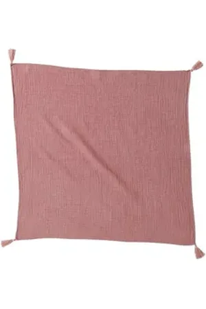 Vertbaudet Halstuch Bio-Kollektion: Mädchen Halstuch mit Pompons rosa