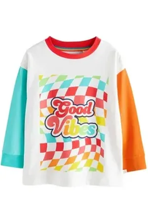 Little Bird Langarmshirt buntes Langarmshirt (1-tlg) orange 6-7 Jahre