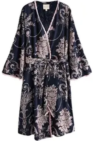 Laura Ashley Damenbademantel Morgenmantel, Viskose blau 46