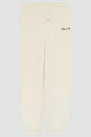 QS by s.Oliver Leggings Unisex Jogginghose aus Sweat mit Print-Detail Durchzugkordel beige 170