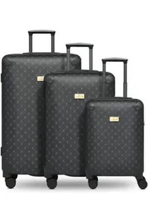 Lazarotti Trolleyset Palermo, 4 Rollen, (3-teilig, 3 tlg), Polypropylen, PVC schwarz