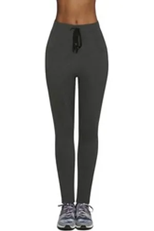 Basbleu Leggings Sport Leggings lang blickdicht Schnürung LORENA Schnürung, komfortabel grau XL