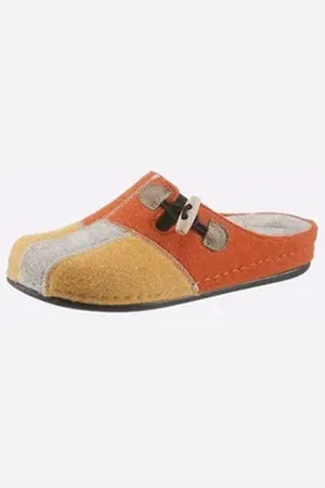 Dr. Feet Pantoffel Hausschuh orange 37 EU