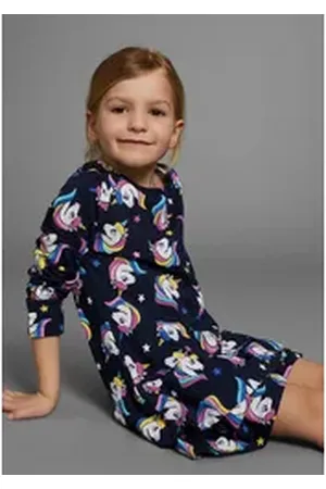 Kidsworld Jerseykleid für kleine Mädchen festliche Anlässe, kniefreie Länge, eleganter Stil blau 116/122