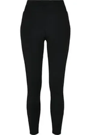 Urban classics Leggings Damen Ladies Highwaist Shiny Stripe Leggings (1-tlg) schwarz M