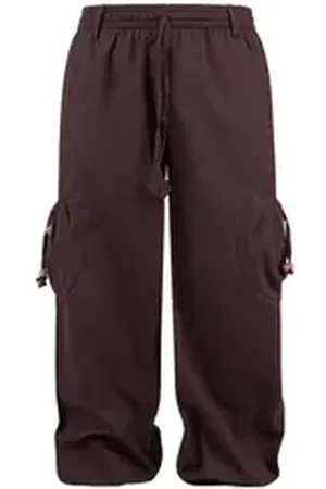 Kunst und Magie Cargohose Unisex Goa Pluderhose Pumphose Freizeithose Cargohose braun 4XL