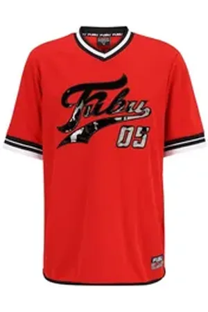 FUBU T-Shirt Herren FM231-011-2 Varsity Lacquered Mesh Tee (1-tlg) rot XL