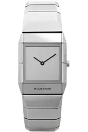 Jacob Jensen Quarzuhr Damen Armbanduhr SAPPHIRE SERIES 562 silber B. 26 mm silberfarben