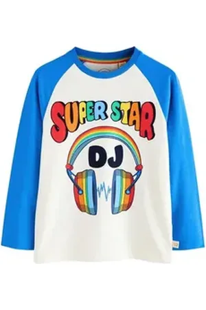 Little Bird Langarmshirt buntes Langarmshirt (1-tlg) blau 8-9 Jahre