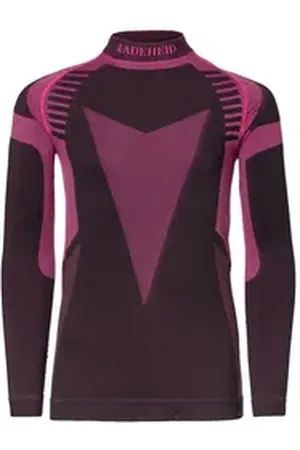 Ladeheid Funktionsunterhemd Funktionsunterwäsche langarm Shirt Thermoaktiv für Kinder, Jungen und Mädchen rosa|schwarz 146-152
