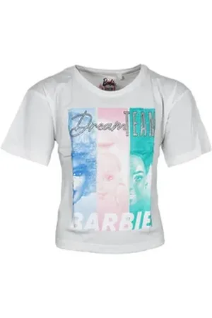 Barbie Print-Shirt and Friends Mädchen T-Shirt kurzarm Shirt 100% Baumwolle, Gr. 134 bis 164 weiß 146/152