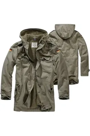 Brandit Brandit Parka Brandit Bundeswehr Parka mit Futter + Flaggen Gefüttert schwarz 48 (M)