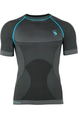 STARK SOUL Funktionsshirt Herren Base Layer, Seamless, Kurzarm Shirt, Sport- & Skiunterwäsche mit Funktionszonen in VERSA-Strickweise M/L