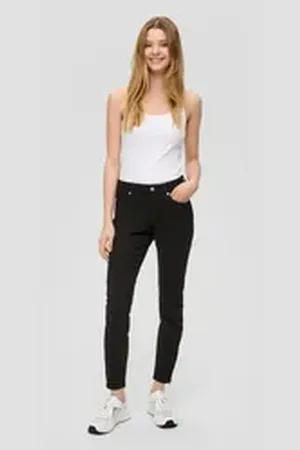 QS by s.Oliver 7/8-Hose Ankle-Jeans Sadie / Skinny Fit / Mid Rise / Skinny Leg Reißverschluss schwarz 32