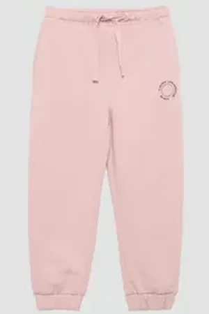 QS by s.Oliver Leggings Unisex Jogginghose aus Sweat mit kleinem Print-Detail Durchzugkordel 110