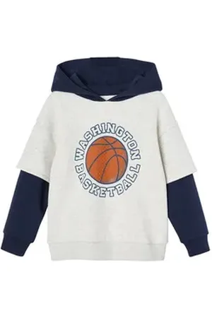 Vertbaudet Sweatjacke Jungen Kapuzensweatshirt mit Lageneffekt weiß 110