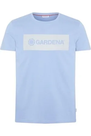 Gardena T-Shirt mit Labelprint (1, 1-tlg) blau XL