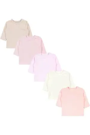 TupTam Langarmshirt Baby Mädchen Langarmshirt Sterne 5er Pack beige|bunt|rosa 92