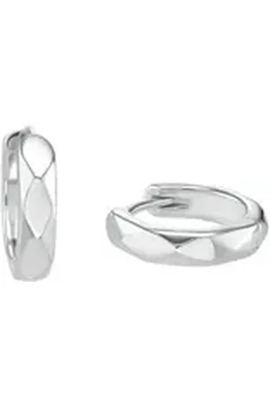 QS by s.Oliver Paar Creolen Creolen Damen silber 925, Silberschmuck für Damen silberfarben