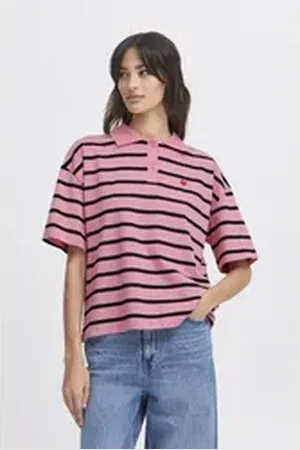 B YOUNG Poloshirt BYBXPRINTON Stilvolles Poloshirt rosa L