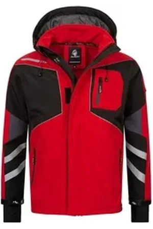 rock creek Softshelljacke Herren Softshelljacke Wanderjacke H-287 auch in Großen Größen erhältlich, mit Kapuze, mit Stehkragen rot L