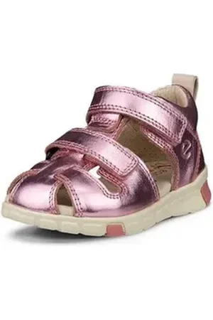 Ecco Mini Stride Sandal Lauflernschuh, Babyschuh, Sandale, Sommerschuh mit Lederinnensohle rosa 21 EU