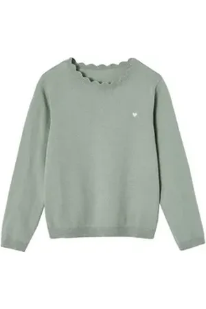 Vertbaudet Pullunder Mädchen Pullover BASIC grau|grün 146/152