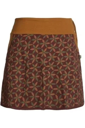 Vishes Minirock Rock 70er Jahre Retro Facetten Blumen-Druck Cacheur, Ethno, Hippie, Boho Style rot 42