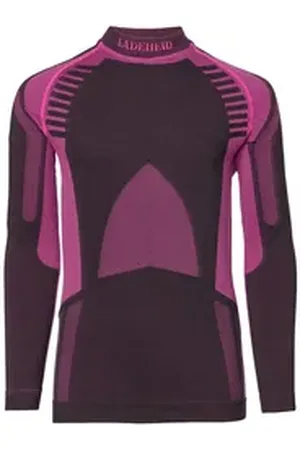 Ladeheid Funktionsunterhemd Funktionsunterwäsche langarm Shirt Thermoaktiv für Kinder, Jungen und Mädchen rosa|schwarz 146-152