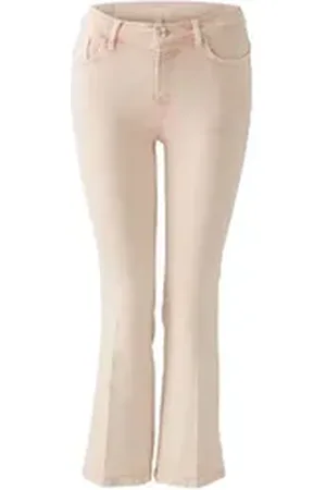 Oui Schlagjeans Easy Kick Hose Lederbesatz 44