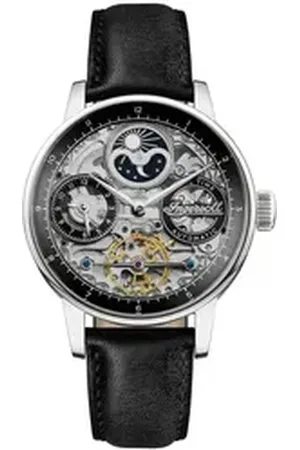 INGERSOLL 1892 Automatikuhr The Jazz Automatic Automatikuhr 100% Edelstahl 42 The Jazz Automatic, offene Unruh und Mondphase schwarz