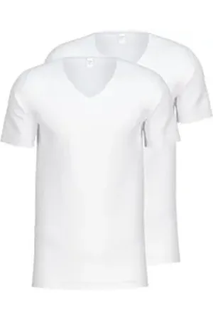 Calida Kurzarmshirt Natural Benefit (2er Pack) mit V-Ausschnitt und perfekter Passform weiß M (50)