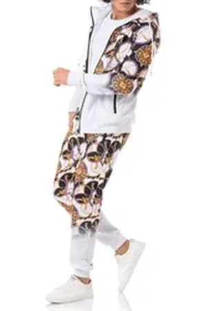 Redbridge Jogginganzug exlusives Full Print Joggerset (2-tlg) weiß XXL