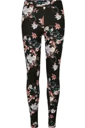 Urban classics Leggings Damen Ladies Soft AOP Leggings (1-tlg) schwarz M