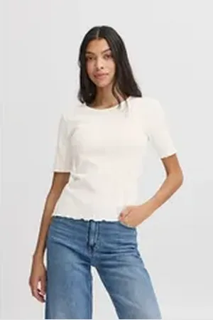 B YOUNG Rundhalsshirt BYUNICA Süßes Shirt weiß S