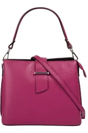 Cluty Henkeltasche, echt Leder, Made in Italy rosa